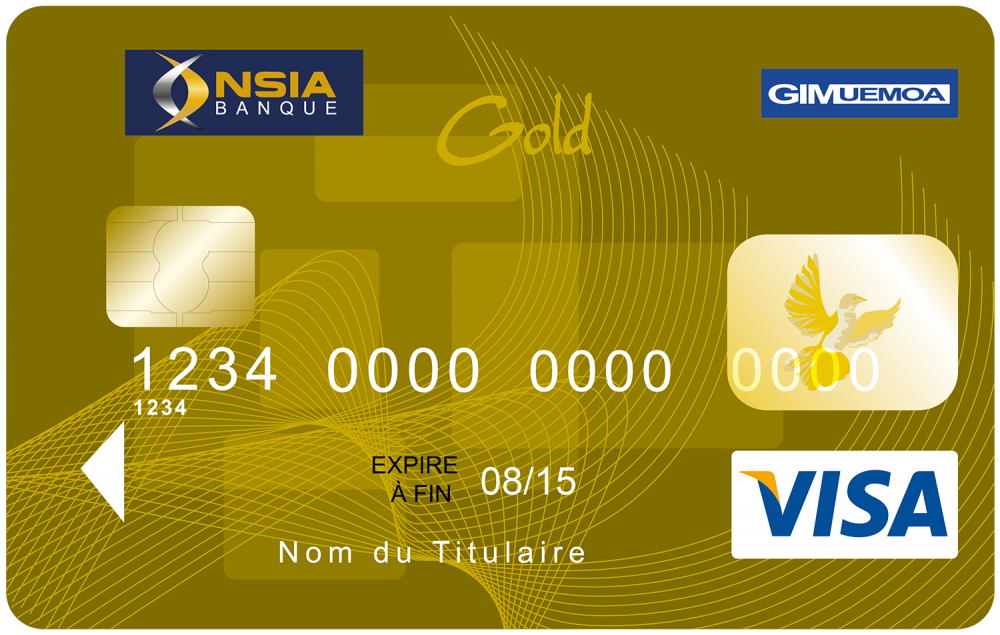 Visa card. Nsia Banque